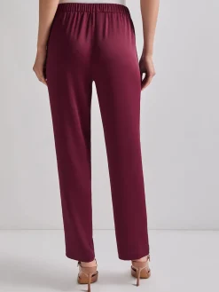 Pull-On Woven Straight Leg Pants