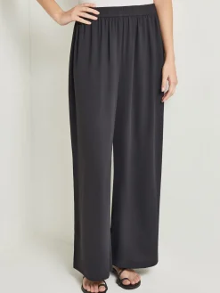 Pull-On Woven Wide-Leg Pants