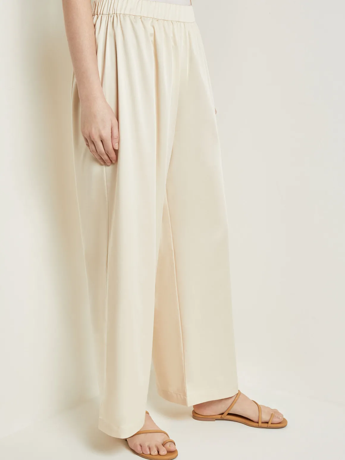 Pull-On Woven Wide-Leg Pants