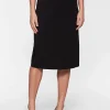 27" Straight Knit Skirt - Black Knit Pencil Skirt | Misook