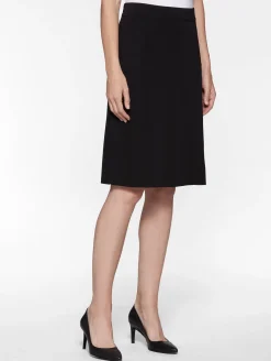 23" Straight Knit Skirt - Black Knit Pencil Skirt | Misook
