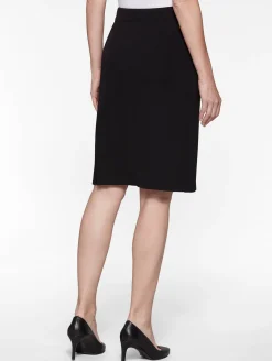 23" Straight Knit Skirt - Black Knit Pencil Skirt | Misook