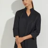 Ruche Sleeve Cotton Tunic