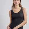 Shaped Ribbed Knit V-Neck Tank