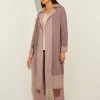 Sheer Duster - Long Brown Coat | Misook