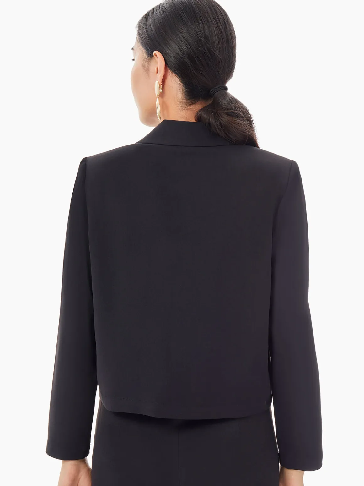Soft Crepe Cropped Blazer