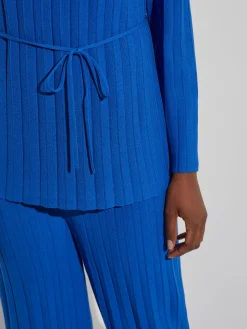 Soft Ribbed Knit Tie-Waist Tunic