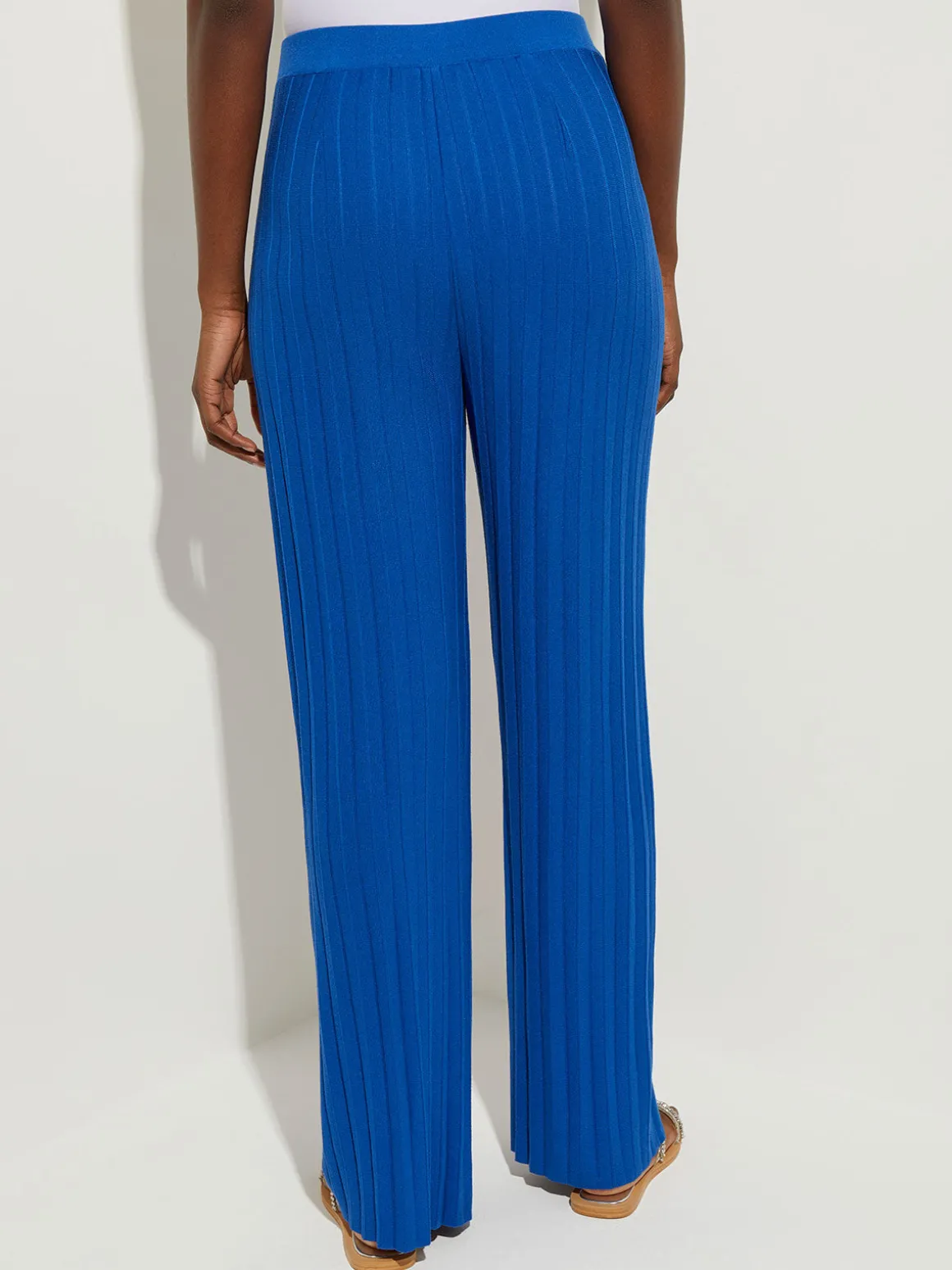 Soft Ribbed Knit Wide Leg Pant