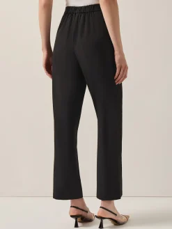 Split Hem Straight Leg Woven Pants