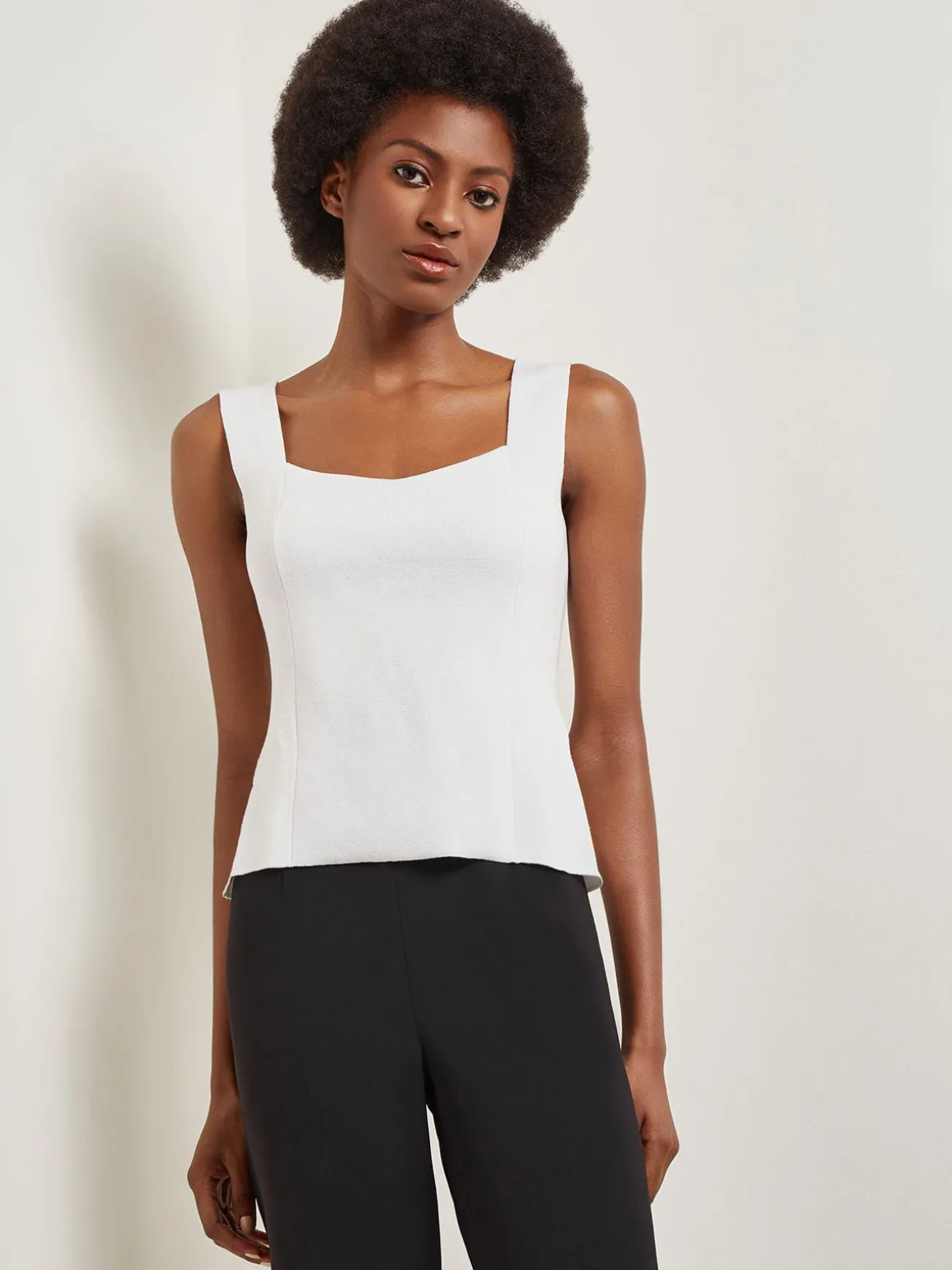 Square Neck Knit Tank