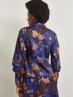 Structured Corset Laced Printed Woven Jacket