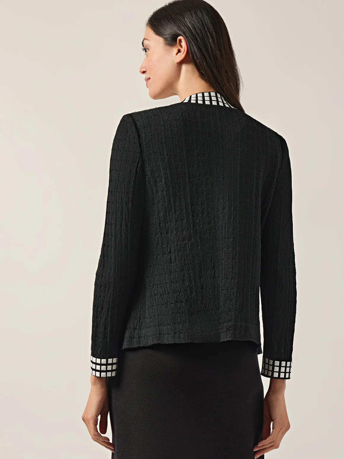 Studded Open Neck Jacket