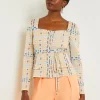 Sweetheart Neck Modern Fit Jacket - Plaid Jacquard Knit