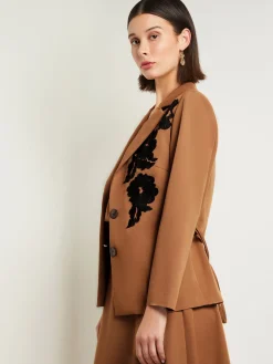 Tailored Fit Jacket - Embroidered Woven Twill