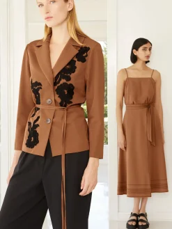 Tailored Fit Jacket - Embroidered Woven Twill