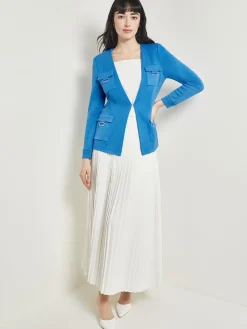 Tailored Fit Jacket - Ribbed Detail Flat Knit