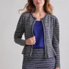 Tweed Knit Peplum Jacket