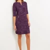 Tweed Knit Shift Dress with Pockets